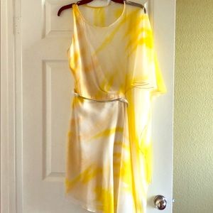 One shoulder tie dye short dress